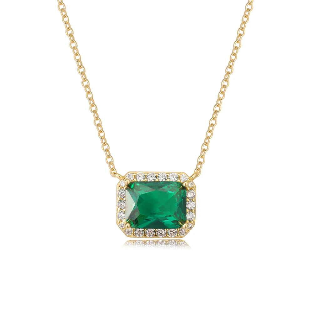 2024 Jingjing Hot Selling Custom Cooper Brass 14K Yellow Gold Heart Jewelry Fashion Malachite Necklace Pendant for Women