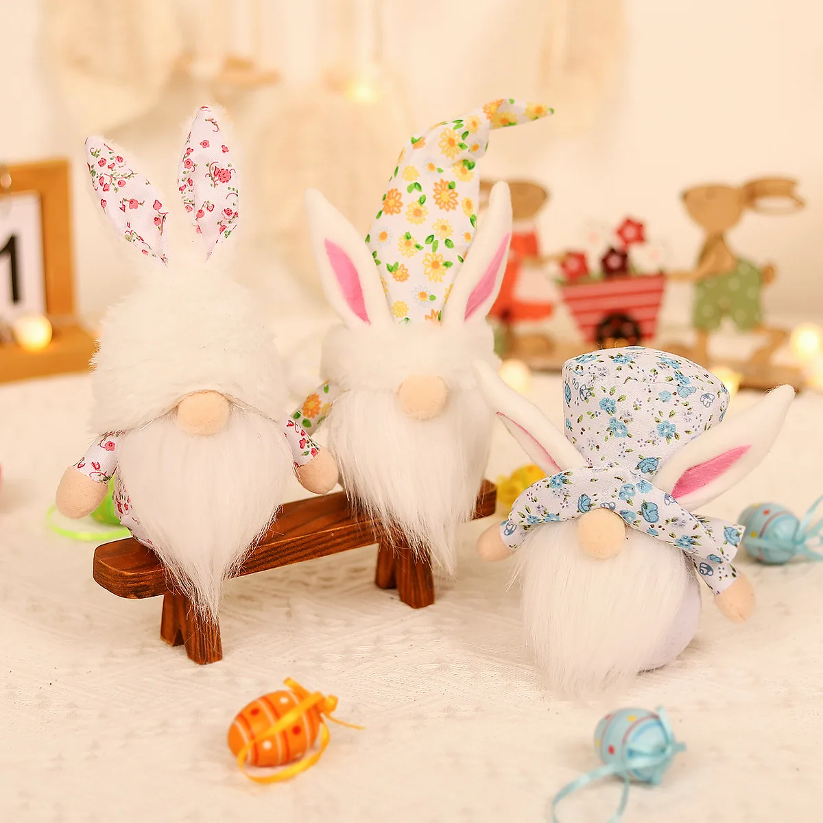 2024 Plush Small Easter Gnome For Easter Decoration Handmade Swedish Tomte Gnomes Decorations Table Ornaments