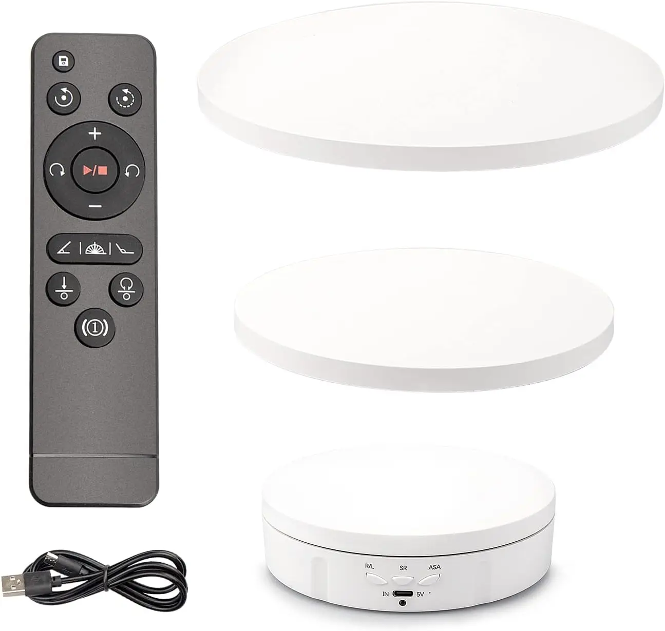 360 Degree Electric Turntable with Remote Control Rotating Display Photography Turntable