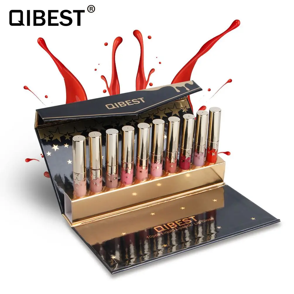 Оптовая продажа, водонепроницаемый блеск для губ, матовый увлажняющий роскошный набор блесков для губ с фирменной торговой маркой