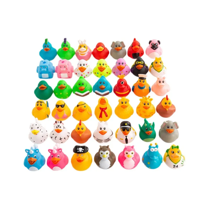 Funny & Custom Logo Bulk-Packed Mini Cute Rubber Duck Baby Bath Toy PVC Material for Bathroom Use