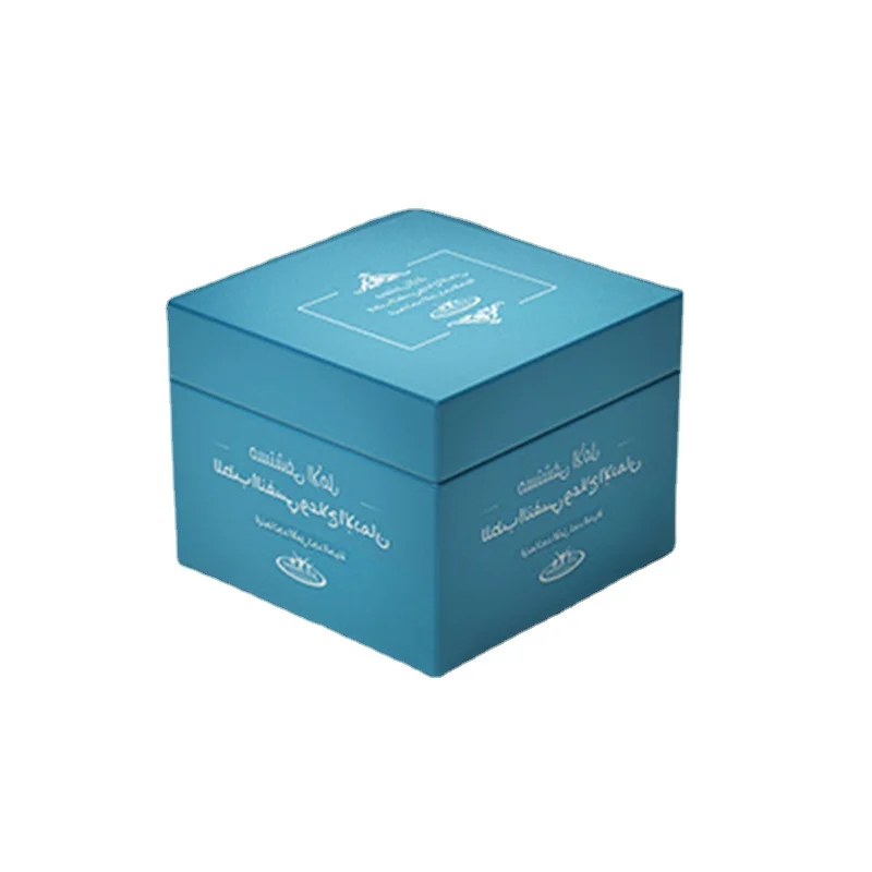 Ocean blue pattern high-end matt box cover customizable with personal logo