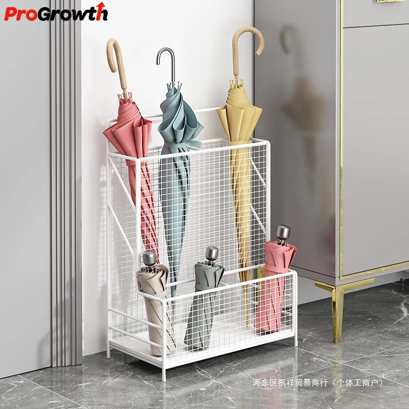 Hotel Lobby Commercial Umbrella Storage Bucket Home Entrance Creative Storage Rack Mesh Double Layer Umbrellas Stand