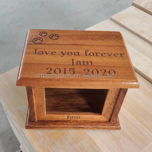Wooden Cremation Ashes Urns for Loved One Memory Box Caskets with Photo Frame