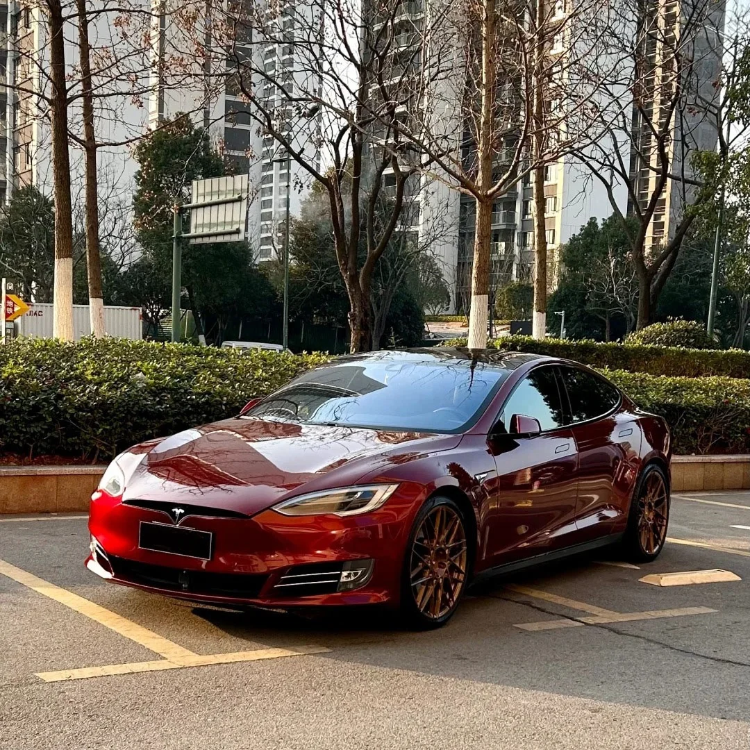 Crystal Paint Cherrry Red PVC Car Wrap Vinyl Full Body Anti Scratch Color PPF Change Film Red Car Wrap Coving Film 3 Years