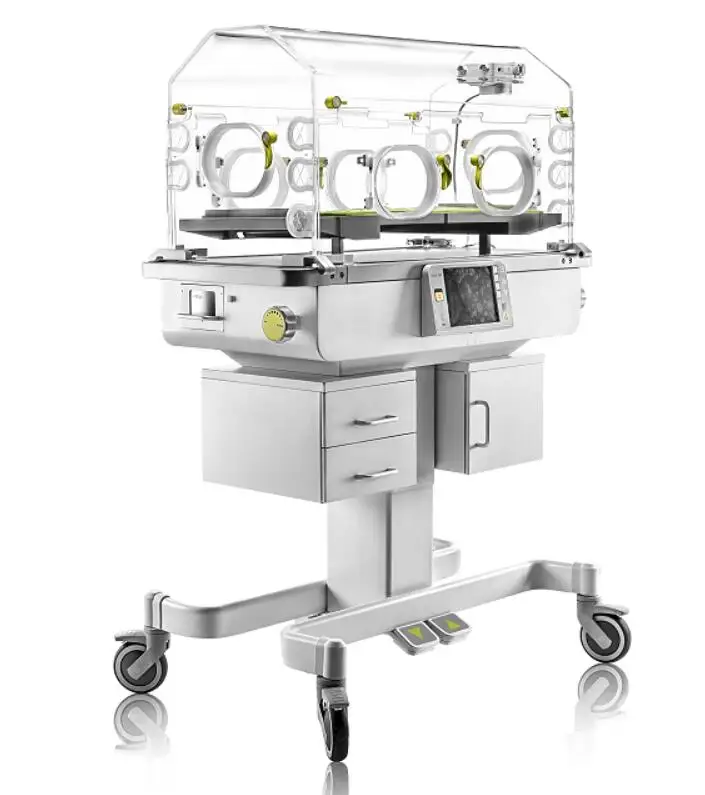 Basic mobile infant care equipment neonatal incubator for newborns babies infant radiant warmer with phototherapy