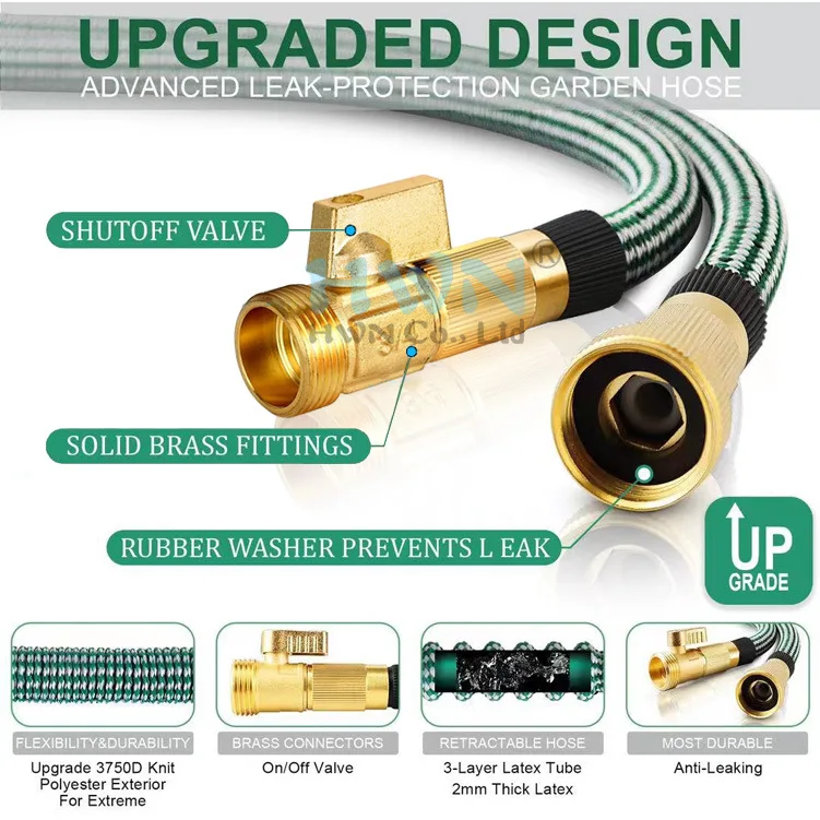 75FT Home Garden Car Wash Watering Flowers Magic Automatic Telescopic Water Pipe High-pressure Car Washing Gun