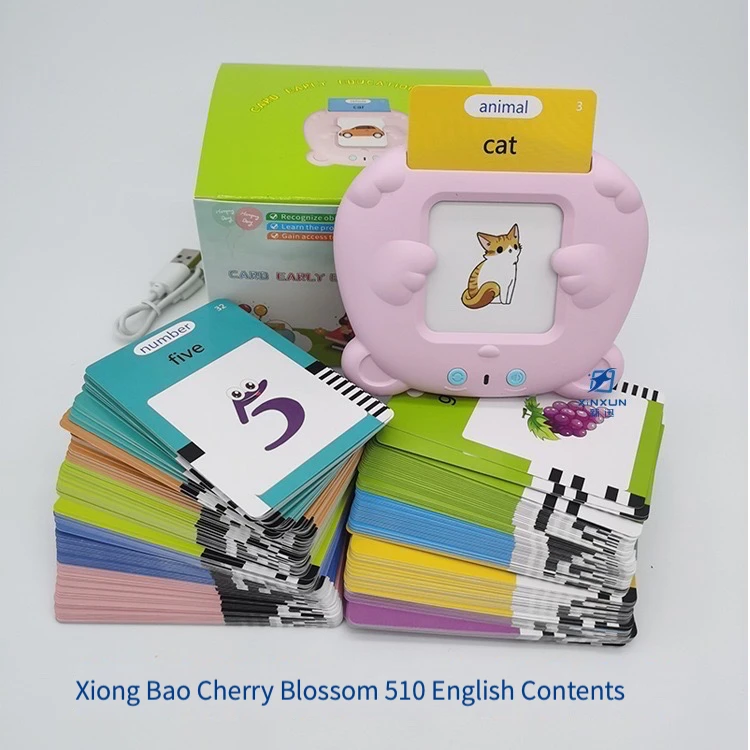 Smart Early Education Device Learning Words Talking Flash Cards Toy Learning card machine Arabic/Spanish/Indonesian bilingual