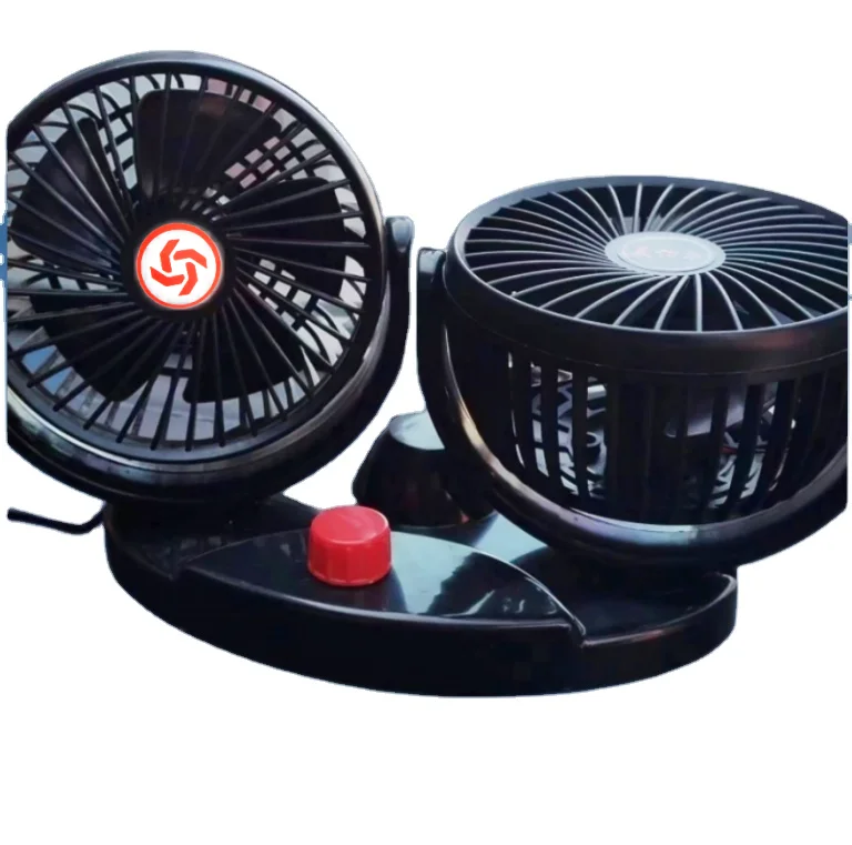 12V24V Circulating air Double head Car fan Cigarette lighter interface car fan