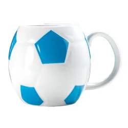 Feiyou fashion 400ml home office milk tea cup wholesale custom ceramic football coffee mugs for gift