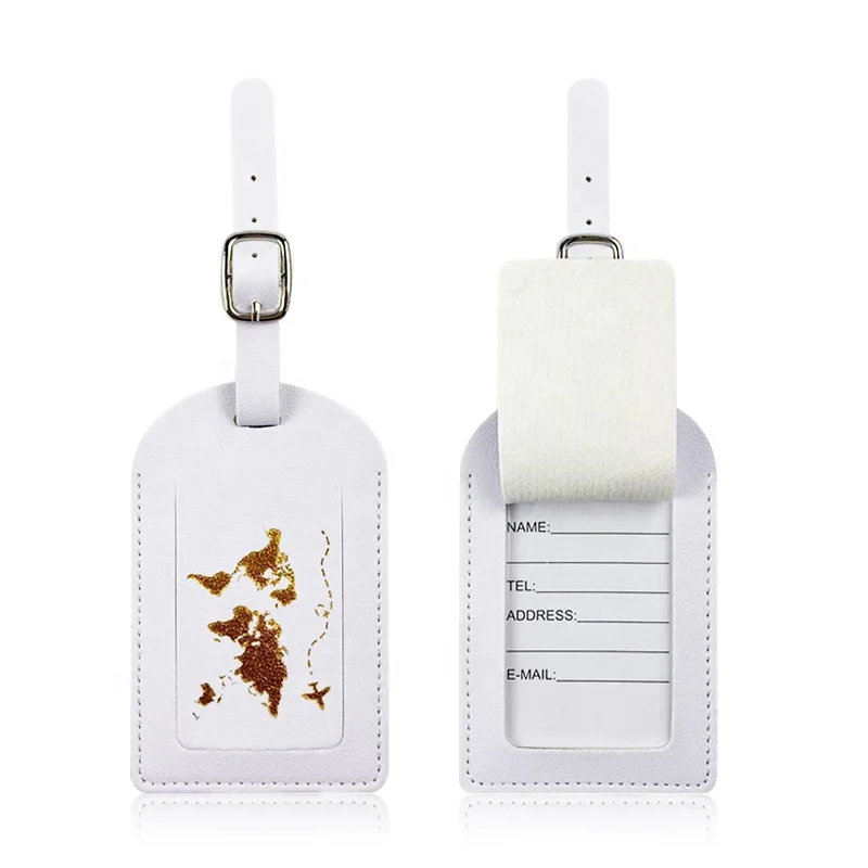 Wholesale Stock Popular Card Holder For Airtag Luggage Tag Tracker Leather Travel Luggage Tag