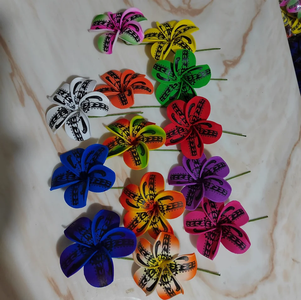 Frangipani Travel Beach vacation Party Decorations for Festive Ambiance Head Plumeria  Flower