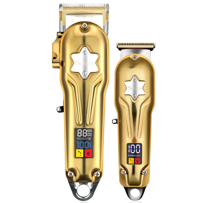 Professional Hair Clipper Beard Trimmer for Men Barber 0.1mm Baldheaded Clippers Hair Cutting Machine Electric Straight Sharp