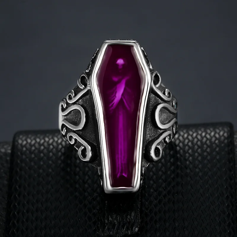 Series Zombie Coffin Epoxy Rings For Men And Women