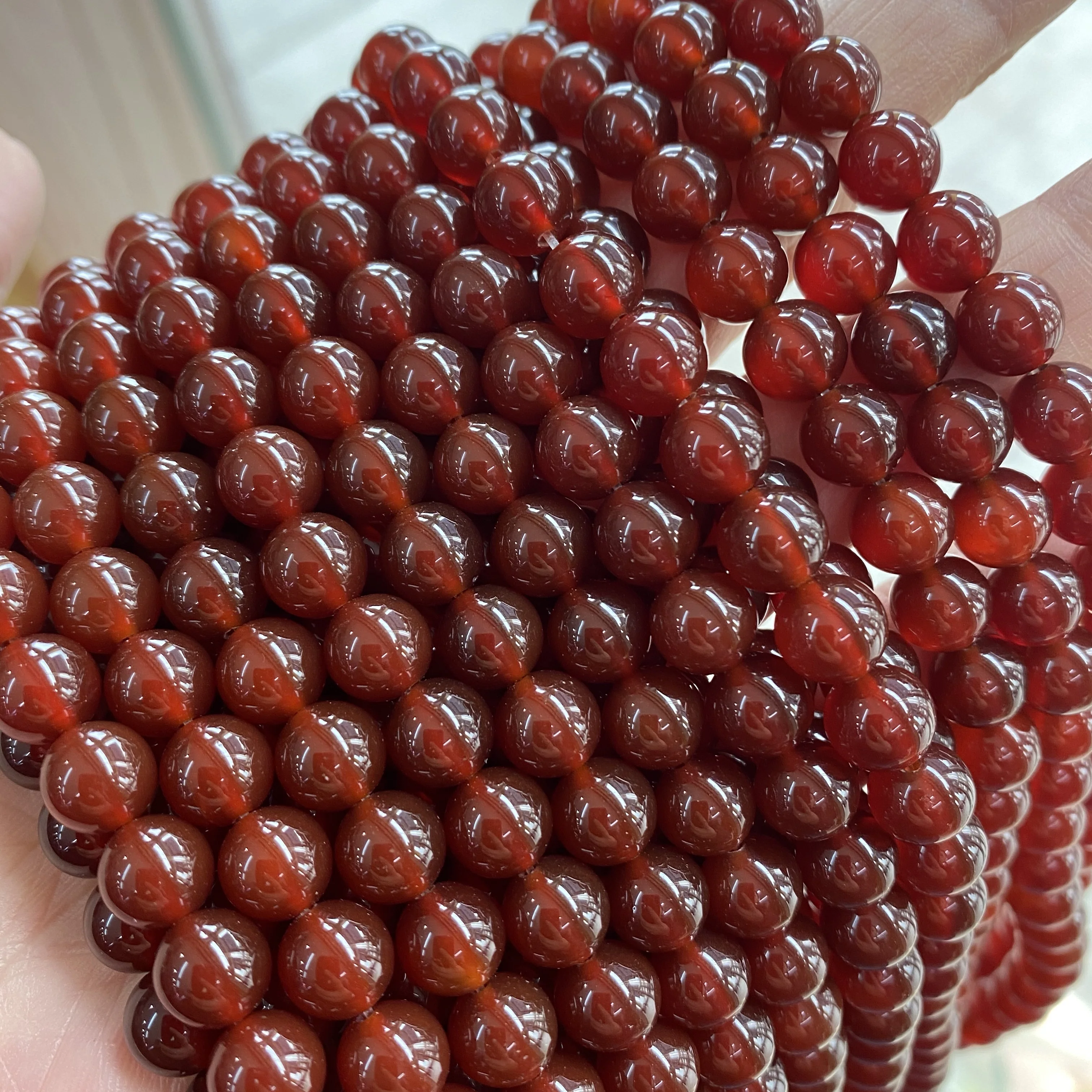 AAA Carnelian 4/6/8/10/12/14mm Natural Stone Loose Round  Red Agate Beads Carnelian
