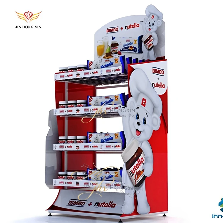 supermarket store grocery flooring top quality  bread candy food gum cookies iron gondola steel wire metal