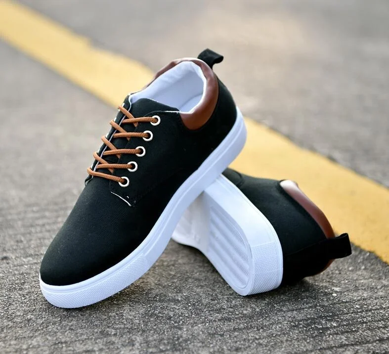 2025 new fashion lace up sneakers men casual shoes custom cheap men canvas shoes