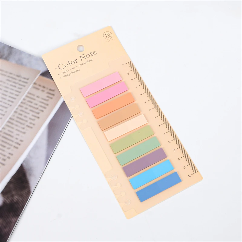 Fluorescent Pet Strip Arrow Memo Sticky Notes Repositionable Color Page Markers Books Index Tabs Annotation Tabs for School
