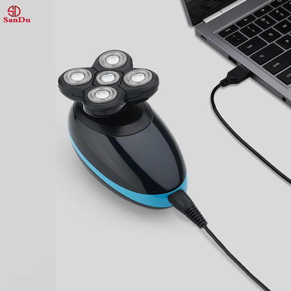 2021 New arrived 5D Rotary Shaver Heads Rechargeable USB Electric Shaver Razor for Men