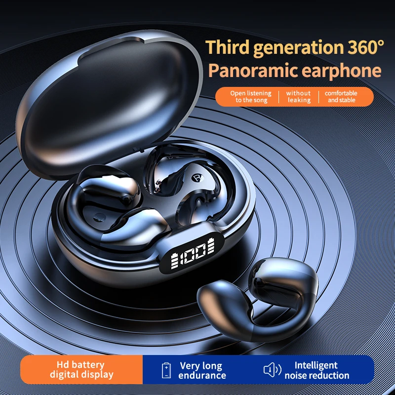 Original JR05 tws earphones wireless earbuds BT V5.3 headphone HiFi sound sports ear clip earbuds gaming earphones for iPhone