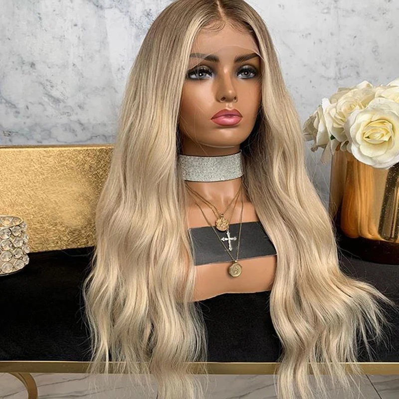 Кутикулы 13x6 парики на сетке спереди человеческие волосы блонд бразильские натуральные без клея парик с естественной волной предварительно выщипанные для