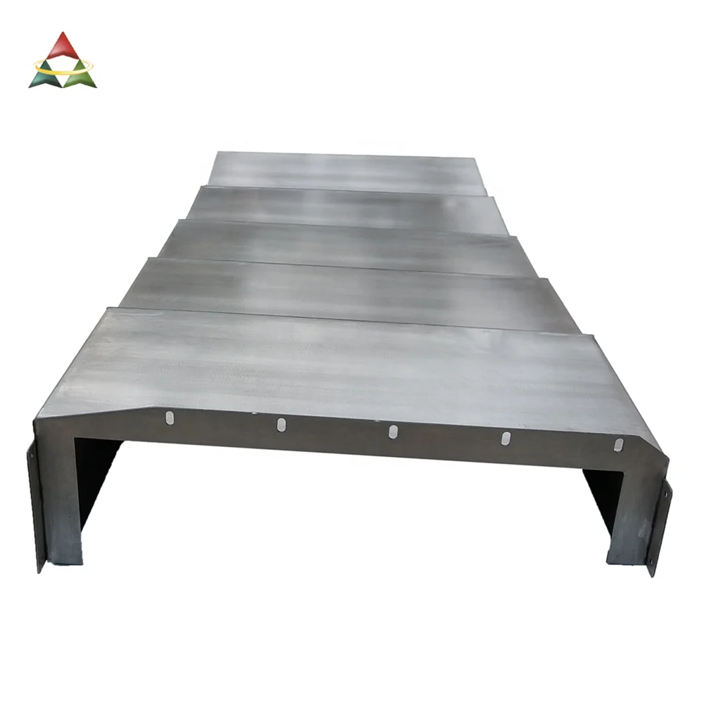 ЧПУ металлический защитный экран Прочная телескопическая стальная крышка направляющая стальная защита