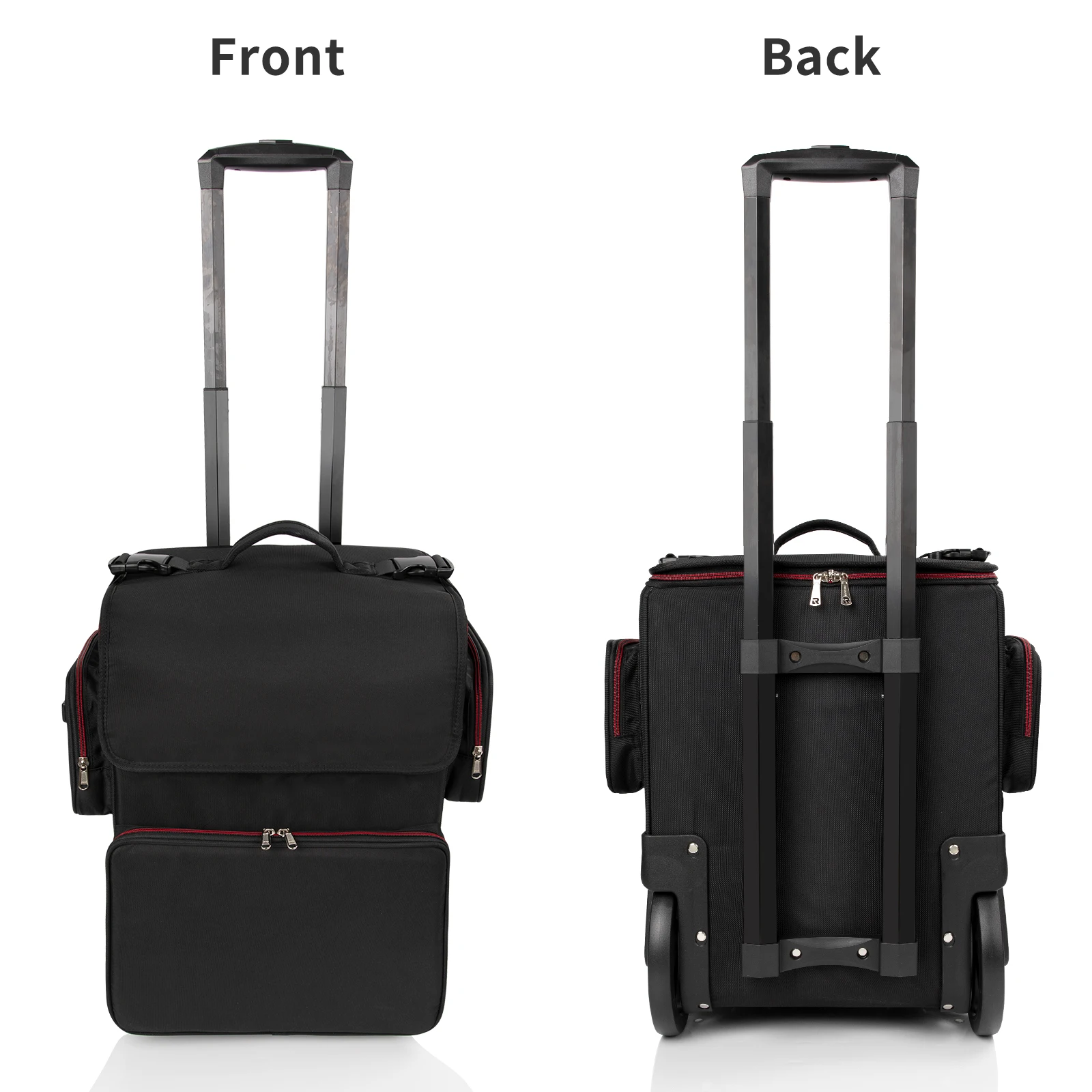 Relavel Professional Hairdresser Makeup Trolley Case Hairdressing Travel Beauty Salon Barber Case Makeup Rolling Train Case