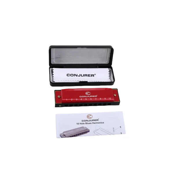 Conjurer Ready to Ship for Kids and Adult with 10 Hole Diatonic Harmonica Blues Harps musical instruments and toys
