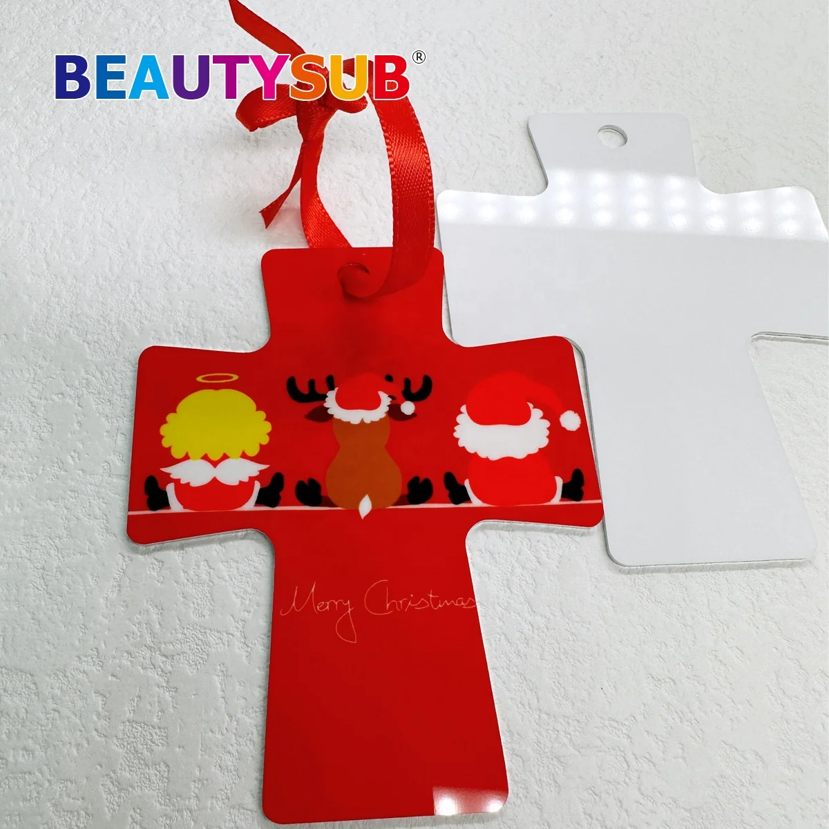 BEAUTYSUB Longstar HD сублимационный алюминиевый орнамент белый теплообмен фотопечатные заготовки с металлическим покрытием вырезанные маршрутизатором ЧПУ