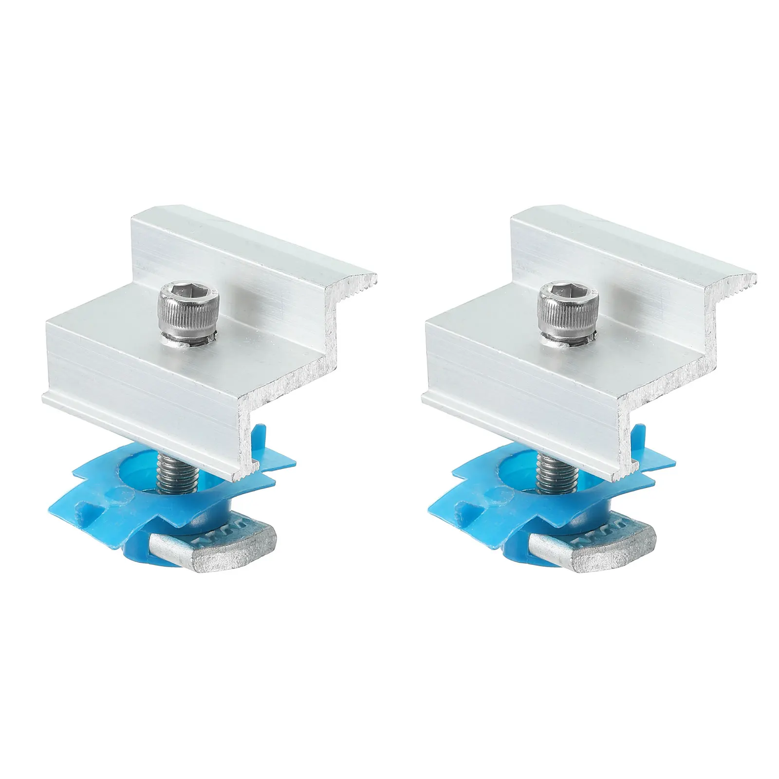 Customized aluminum adjustable solar structure fixing end clamps black end clamps