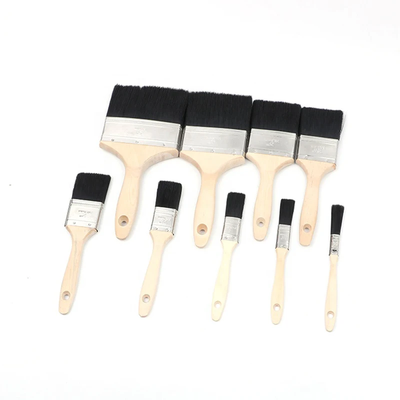 Hot promotional Natural Pure Bristle Paint Brush Set Painting Brushes