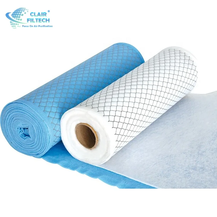 CLAIR HVAC Filter Media Pre Laminated With Metal Mesh Air Filter Roll Media