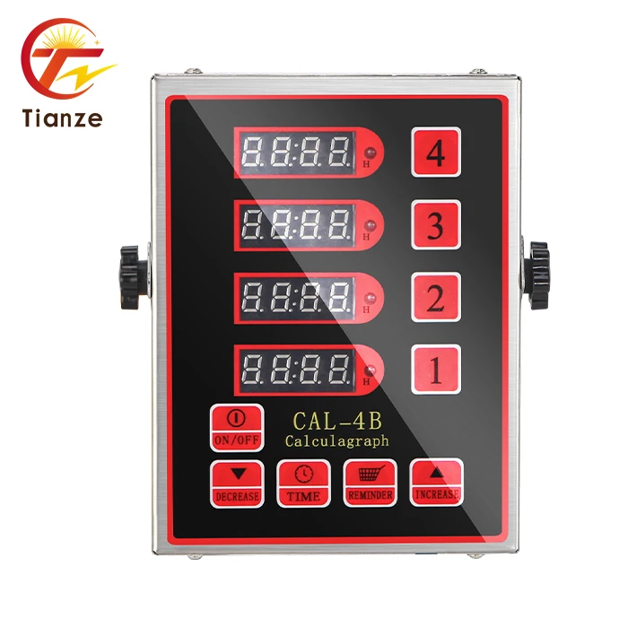 Commercial Kitchen Timer Reminder 4-Channel Stopwatch with New Calculagraph Multi-Channel Testing Equipment