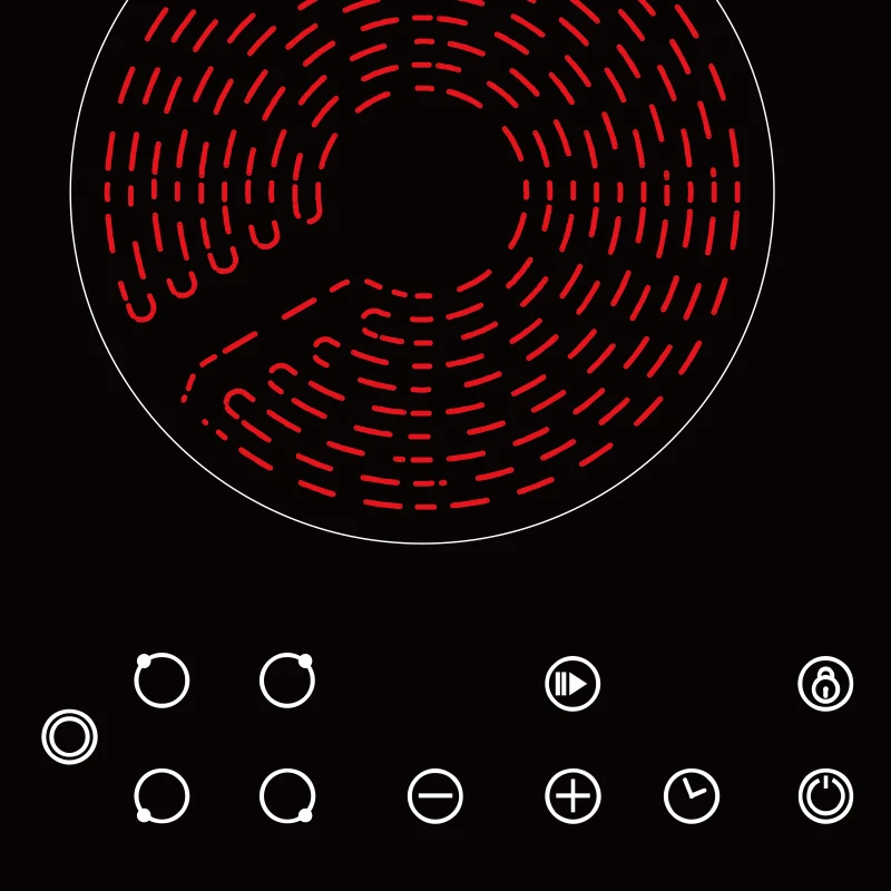 Hot Sale Customized New Products Simple Operation Metal Housing Ceramic Cooktop Smart Induction Cooker For Kitchen