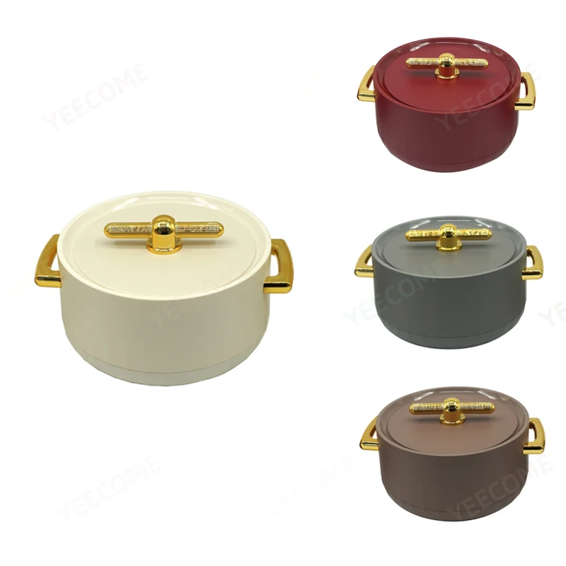 Custom Logo New Luxury Simple Style  Casseroles  1.5L 2L 2.5L   Warmer Food Containers Kitchen  Food Storage Container