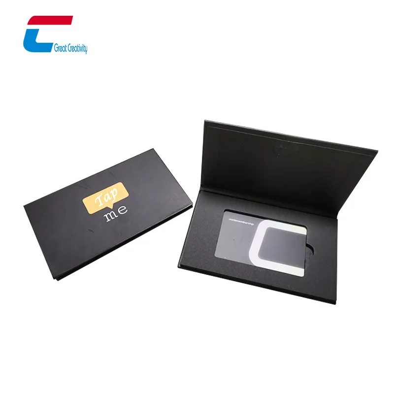 Exquisite Christmas gift card packaging eco-friendly paper credit card metal card packaging