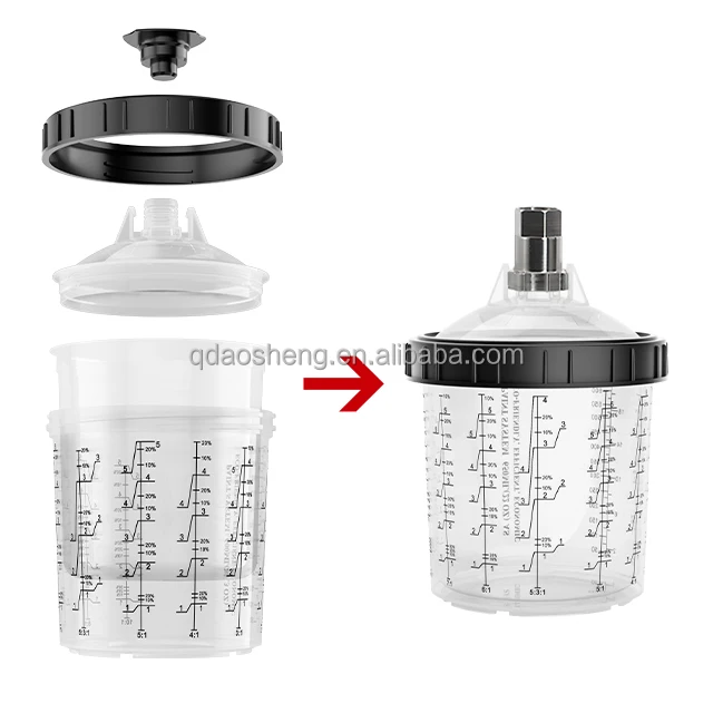 Disposable Plastic Paint Mixing Cups Painting Automotive Measuring Cups For Car Refinish