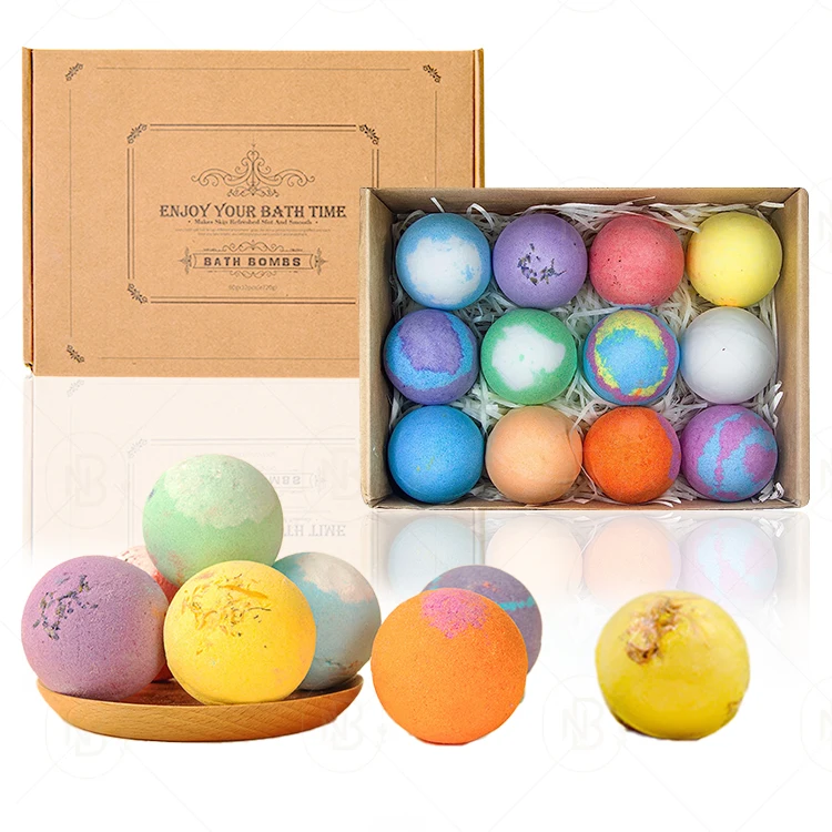 Wholesale Private Label Luxury Skin Care Shower Bath Fizzies Moisturizing Bath Bomb Set