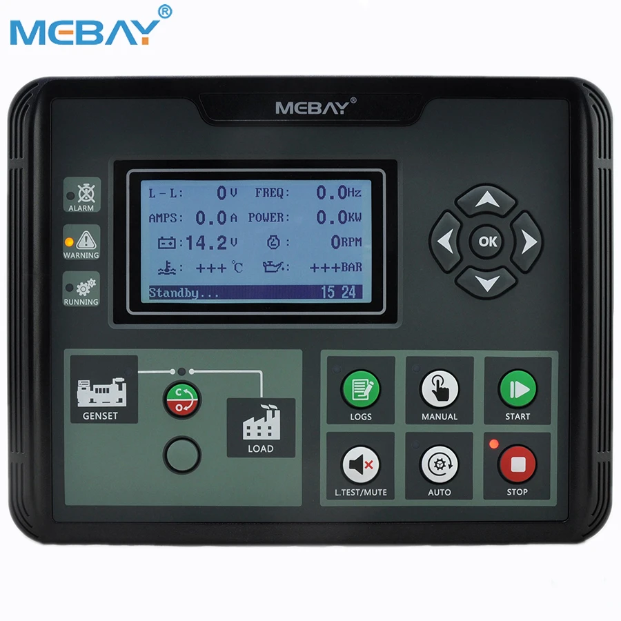 Высококачественный контроллер дизельной генераторной установки Mebay DC50C используемый для генератора двигателя EFI порт