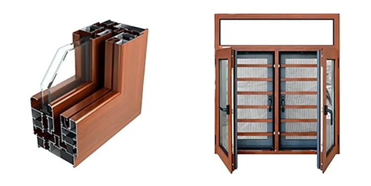 
Aluminium frame for heat insulation casement window aluminium profiles for thermal break casement windows 