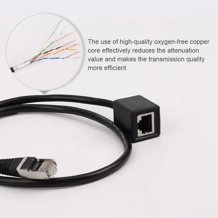 UTP CAT5E RJ45 Extension Patch Network Cable With Male To Female Interface