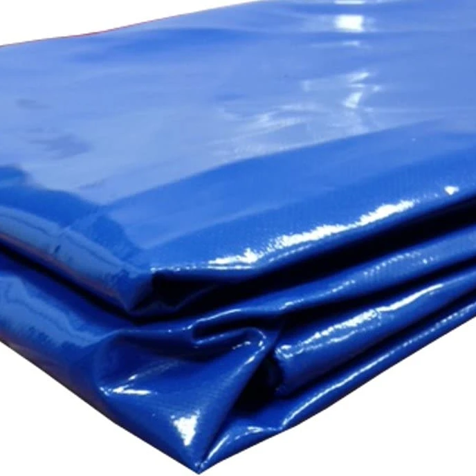 650 gsm UV-Stable Tear-Resistant Waterproof Blue PVC Tarpaulin  Lorry Tarpaulin with Eyelets