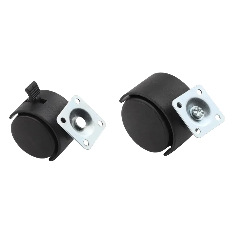 Furniture Plate With Brake Swivel Heavy Duty Caster Wheels Parts Chair Locking Office Chair Wheels Casters