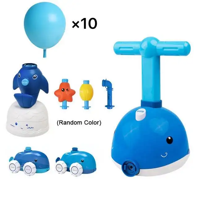Мультяшный дельфин, Мощный воздушный шар, автомобиль, игрушка для детей, подарок, Мощный воздушный шар, пусковая башня, игрушка, рождественский подарок