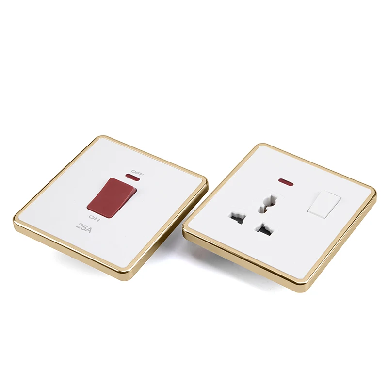W13 plating frame smart switch wifi uk wholesale wifi electrical plugs sockets smart ultrathin wall switches