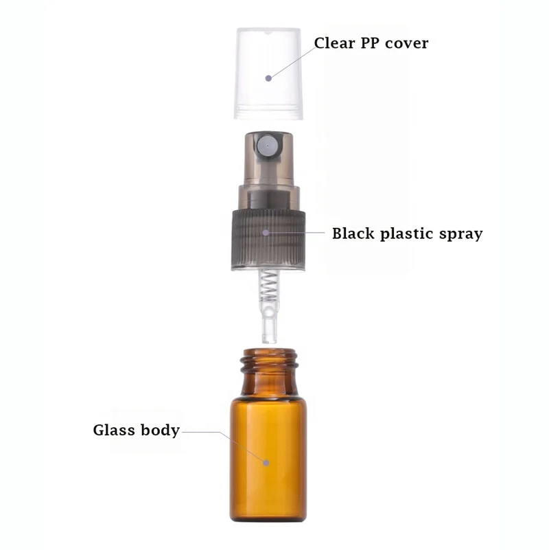 custom travel size tester perfume package bottles pen shape 3ml 5ml 10ml small amber glass spray bottle for perfume