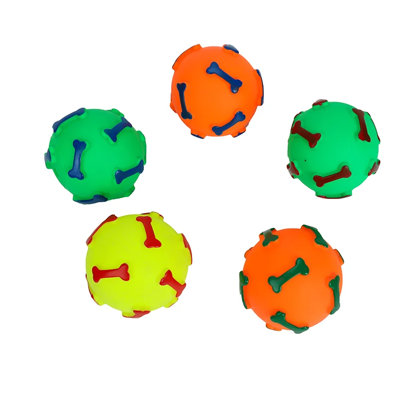 Interactive Durable Dig And Puppy Toy TPR Bone Ball Pet Sound Toy Molar Teeth Cleaning Pet Dog Toy