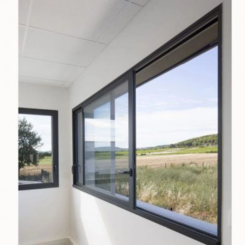 Chinese Manufacturer Customized Sliding Windows Door Double Glass 4 Track Aluminium Sliding Window