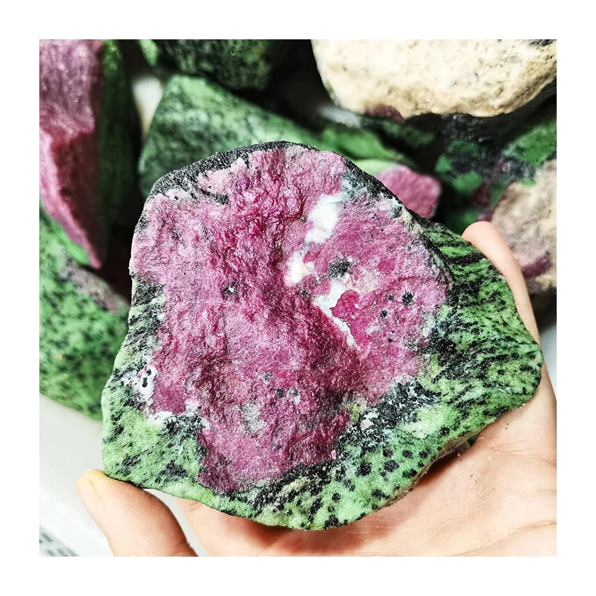 Treasure 100% High Quality Healing Stones Rough Red and Emerald Quartz Stone for Decoration Wholesale Natural Raw Red Green Love