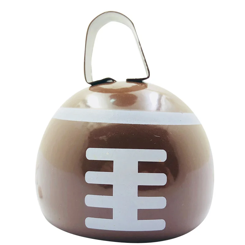 Multi function promotional custom logo cheering training toys metal cowbell noisemaker with baseball shape